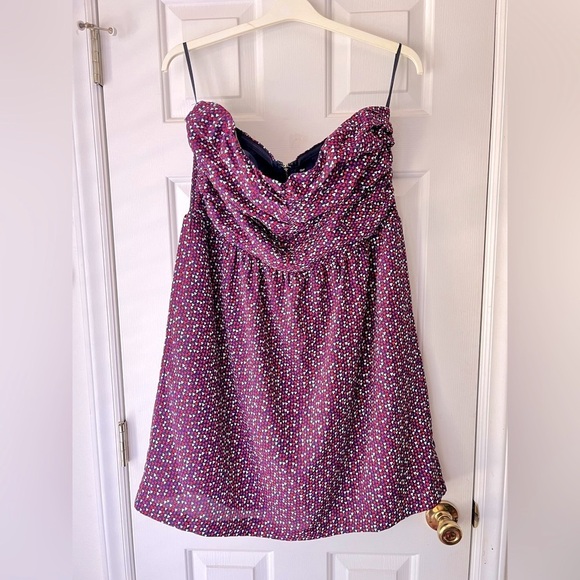 GAP Geometric Triangle Pattern Strapless Zip-Up Mini Dress - Women's 20 - Picture 1 of 7